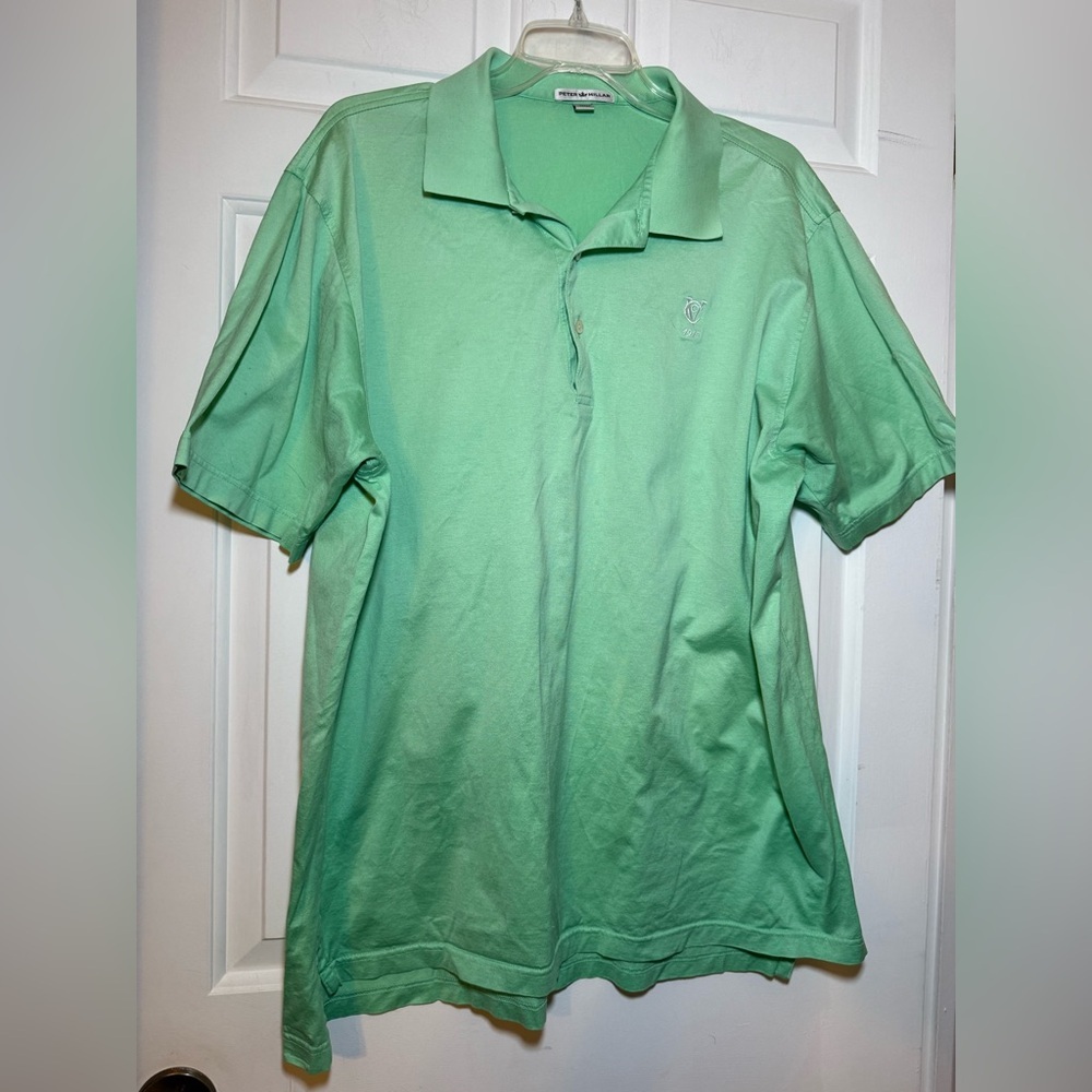 Peter Millar Men’s XL Mint Green Golf Polo 100% Cotton Country Club